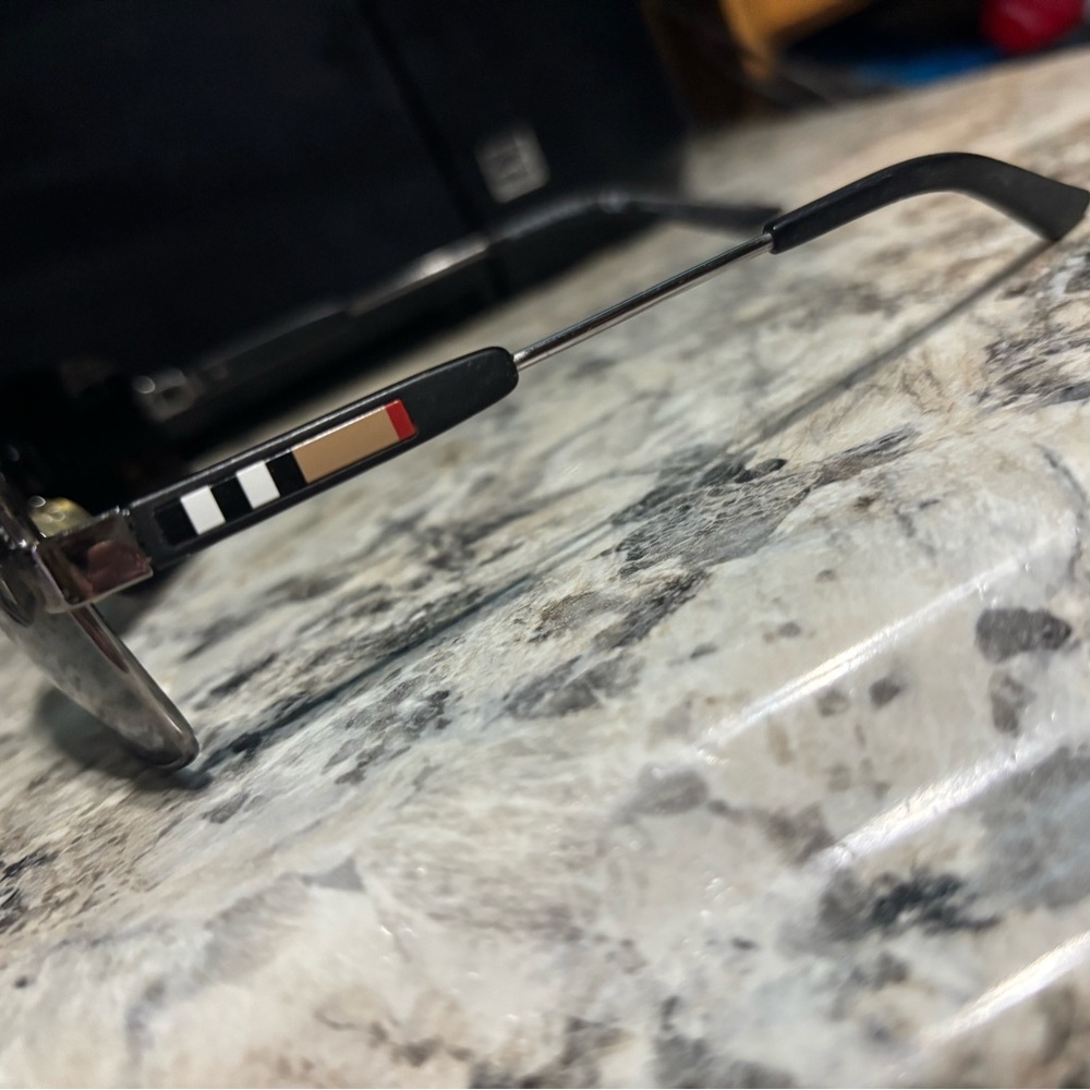Burberry Black and Gold Sunglasses - Picture 4 of 5